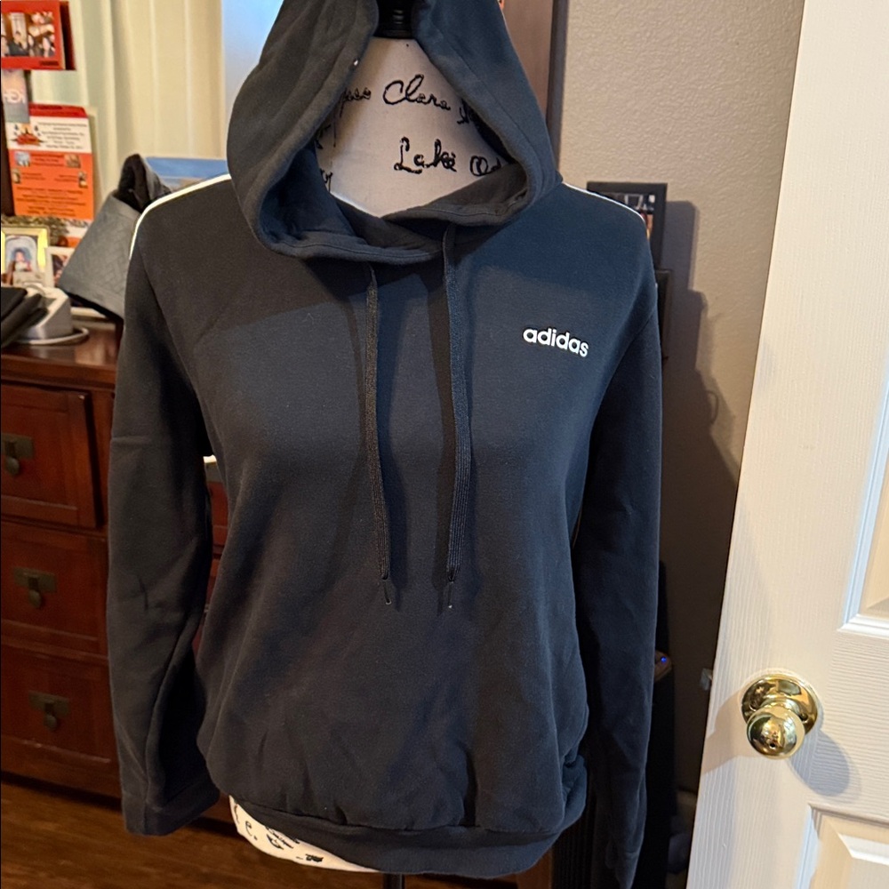 Adidas Women's Black Hoodie Sweater